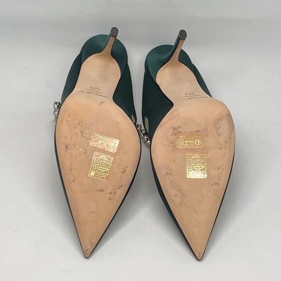 Jimmy Choo Bing 100 Satin Mules With Crystal Strap size 40.5 - Picture 15 of 16